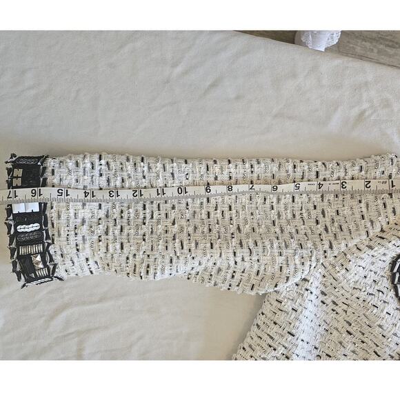 WHBM Embellished Tweed Boucle Cropped Blazer Jacket Sz 6 Career Wear Office - Picture 6 of 7